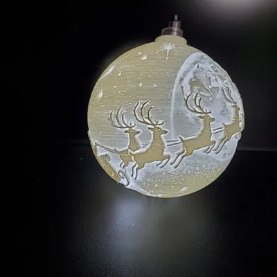 Đồ Trang Trí Giáng Sinh Phát Sáng - Cảnh Chúa Giáng Sinh và Ông Già Noel