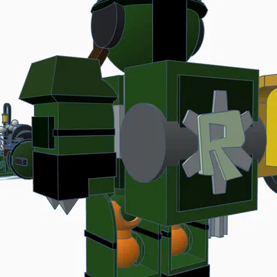 Mô Hình Nhân Vật Robot Lính (CrankDroid) Droid Lính Articulated (Die of Death OC Roblox)