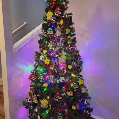 Móc Treo Cây Thông Noel Siêu Mario