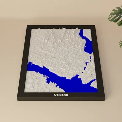Mô hình thu nhỏ địa hình 3D Oakland, Hoa Kỳ