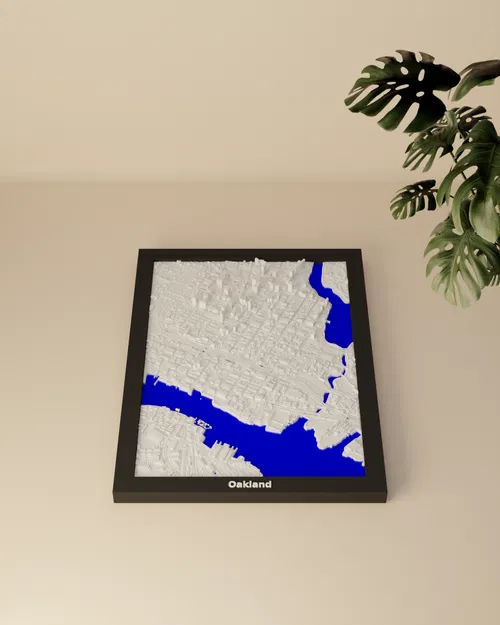 Mô hình thu nhỏ địa hình 3D Oakland, Hoa Kỳ - Image 3