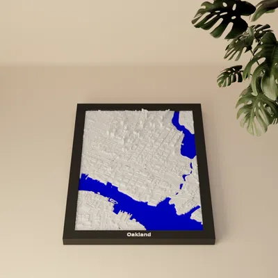 Mô hình thu nhỏ địa hình 3D Oakland, Hoa Kỳ