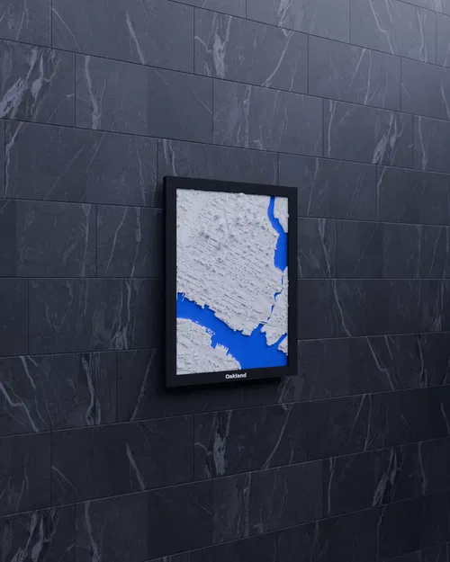 Mô hình thu nhỏ địa hình 3D Oakland, Hoa Kỳ - Image 4