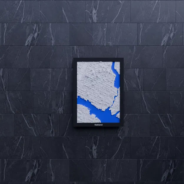 Mô hình thu nhỏ địa hình 3D Oakland, Hoa Kỳ - Image 6