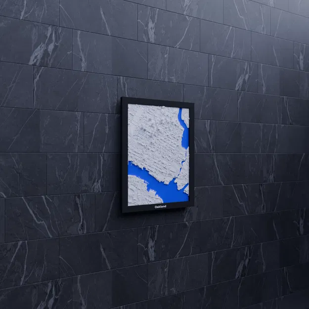 Mô hình thu nhỏ địa hình 3D Oakland, Hoa Kỳ - Image 7