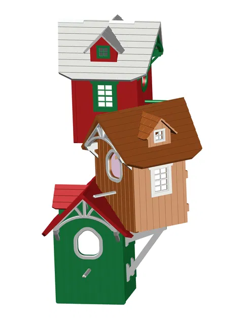 Nhà chim 3 tầng có tay treo 2.0 - Image 2