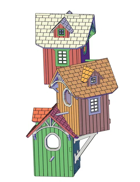 Nhà chim 3 tầng có tay treo 2.0 - Image 4