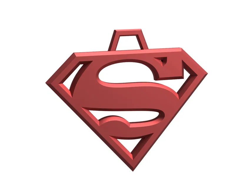 Mặt Dây Chuyền Logo Superman In 3D – File STL - Image 1