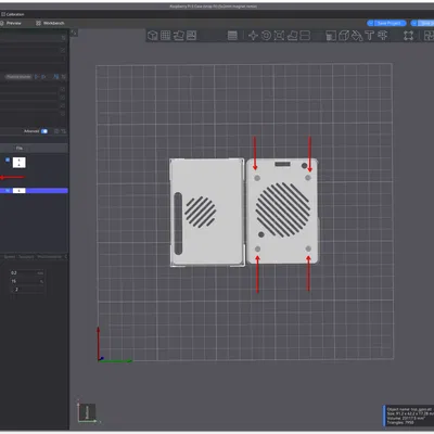 Vỏ Raspberry Pi 5 (khớp nối) có lỗ nam châm tùy chỉnh