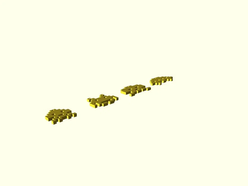 Đồ Trang Trí Space Invader 8bit Theo Thông Số - Image 2