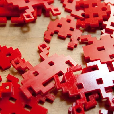 Đồ Trang Trí Space Invader 8bit Theo Thông Số