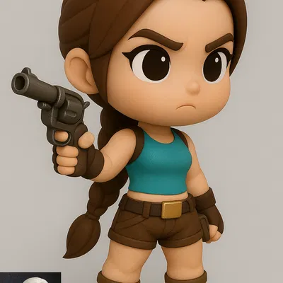 Mô hình Chibi Lara Croft 3D