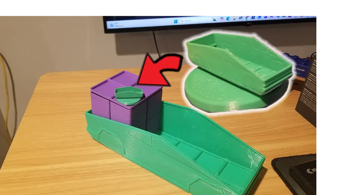 Xe Rác Crash Derby Cybertruck - Hộp Đựng Gridfinity Tỷ Lệ 1:6-7' - Image 1