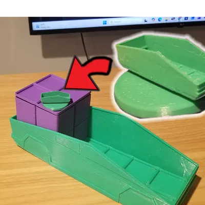 Xe Rác Crash Derby Cybertruck - Hộp Đựng Gridfinity Tỷ Lệ 1:6-7'