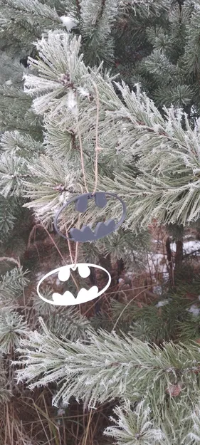 Móc trang trí cây thông Noel hình logo Batman - Image 1