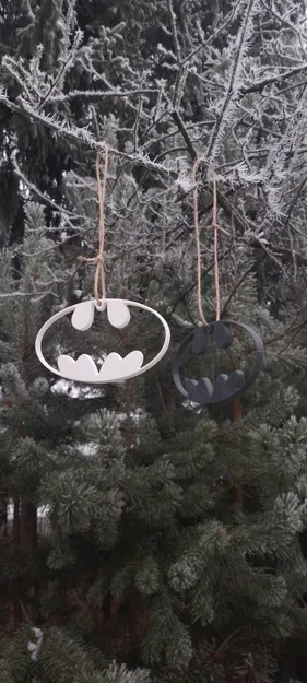 Móc trang trí cây thông Noel hình logo Batman - Image 2