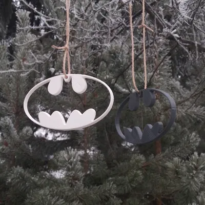 Móc trang trí cây thông Noel hình logo Batman
