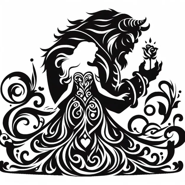 Tranh Treo Tường Người Đẹp và Quái Vật - Image 1