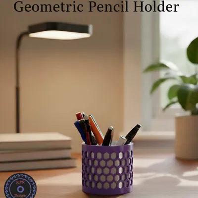 Hộp Đựng Bút Hình Học - Thiết Kế Hai Màu