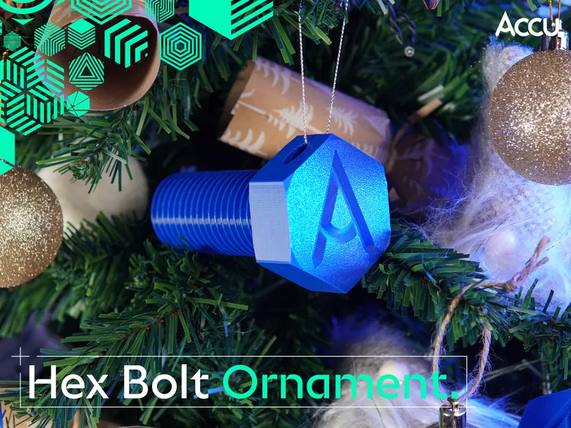 Phụ Kiện Trang Trí Cây Thông Noel Hình Bu-lông Lục Giác Accu - Image 1