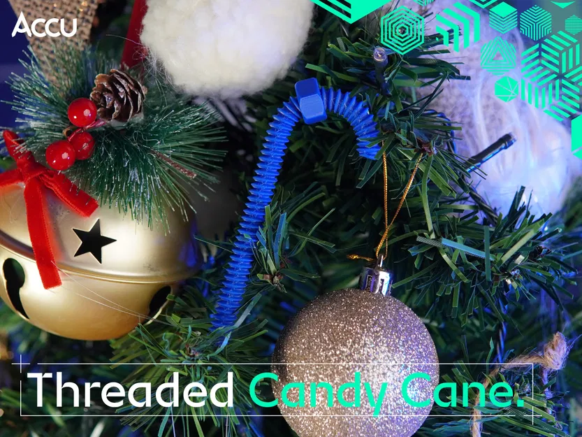 Móc Treo Cây Thông Noel Hình Kẹo Gậy Có Ren Accu - Image 1