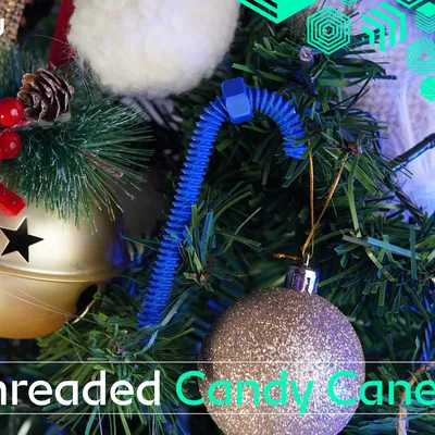 Móc Treo Cây Thông Noel Hình Kẹo Gậy Có Ren Accu