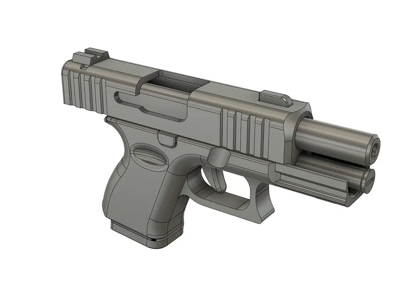 Móc Khóa Glock Fidget – Đồ Chơi Hành Động Trượt Mini In 3D - Image 12