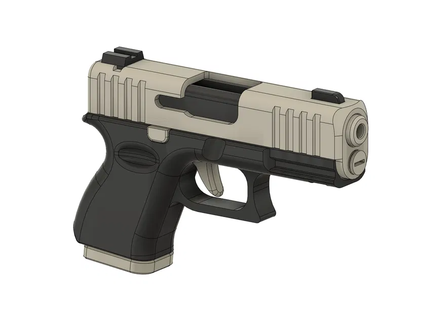 Móc Khóa Glock Fidget – Đồ Chơi Hành Động Trượt Mini In 3D - Image 14