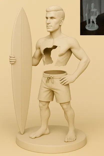 Tượng Người Lướt Ván (Lấy Cảm Hứng Từ Bruno Catalano) - Image 1