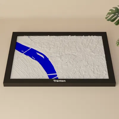 Mô hình 3D thu nhỏ địa hình Trenton, Hoa Kỳ