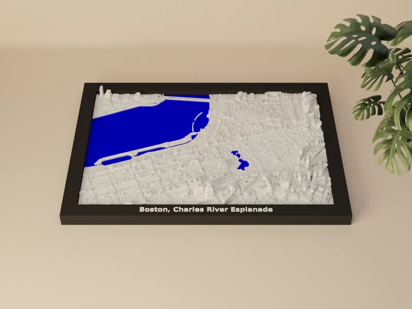 Mô hình thu nhỏ địa hình 3D Boston, Charles River Esplanade - Hoa Kỳ - Image 1