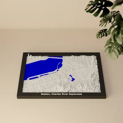 Mô hình thu nhỏ địa hình 3D Boston, Charles River Esplanade - Hoa Kỳ