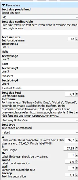 Nhãn Hộp Lưu Trữ Gridfinity (Tùy Chỉnh) - Image 2