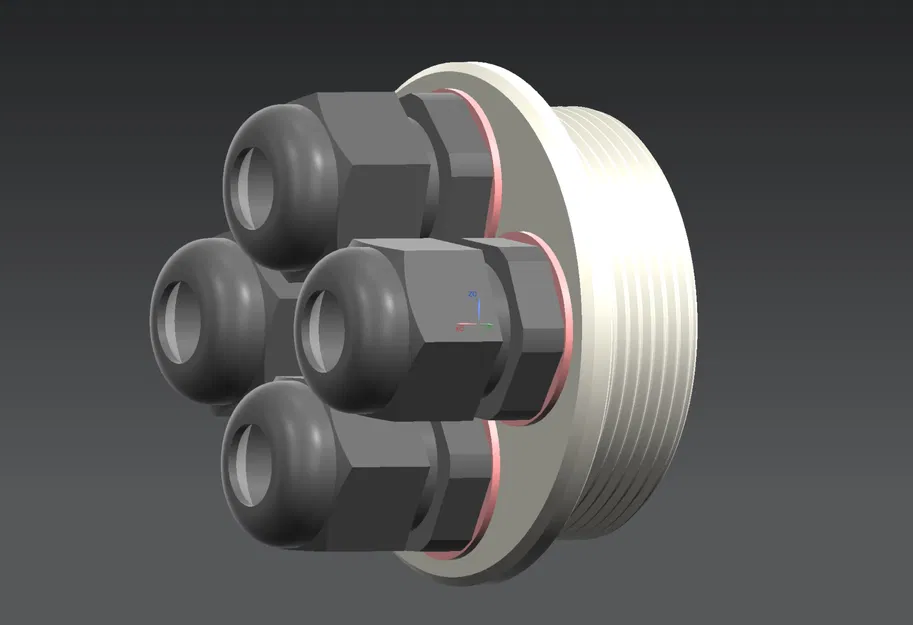 Adapter PG36 Chuyển Đổi Sang 4 Đầu Nối Cáp PG9 - Image 1