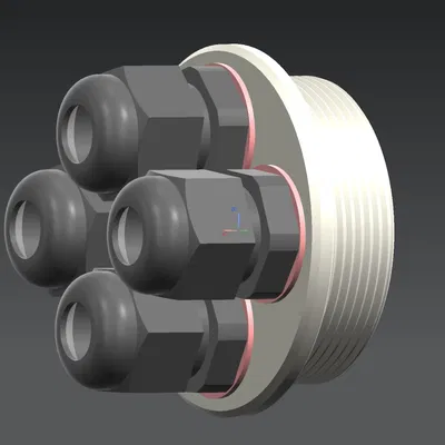 Adapter PG36 Chuyển Đổi Sang 4 Đầu Nối Cáp PG9