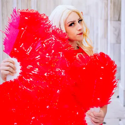 Quạt Biểu Diễn Xếp Gấp - In 3D Module với Lông Vũ TPU