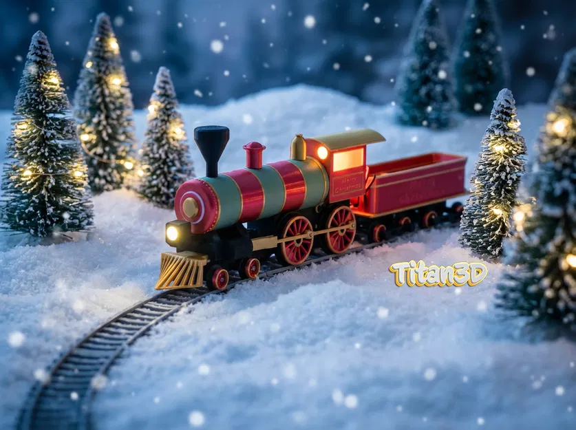 Xe Lửa Giáng Sinh - Mô hình 3D - Image 1