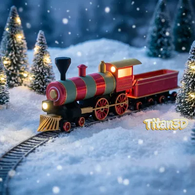 Xe Lửa Giáng Sinh - Mô hình 3D