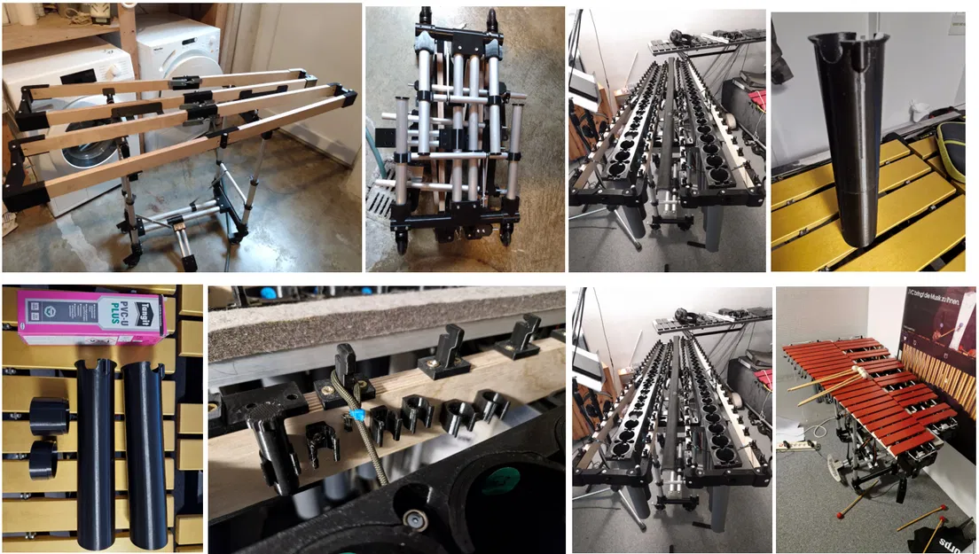 Khung Vibraphone và Ống Cộng Hưởng Có Trục Lá Rung Cho Tấm Âm Musser M55 - Image 4