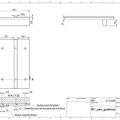Dụng cụ dẫn hướng cưa - 90°
