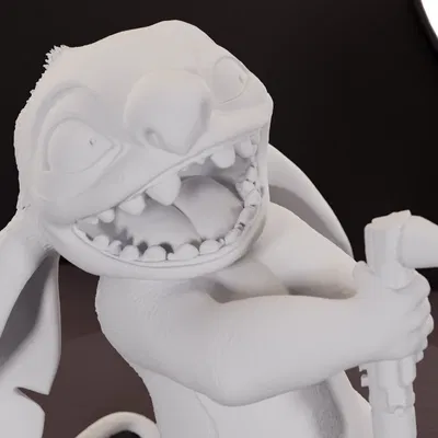 Stitch với Ống Nước Vườn – Tượng Trang Trí Đầy Năng Động