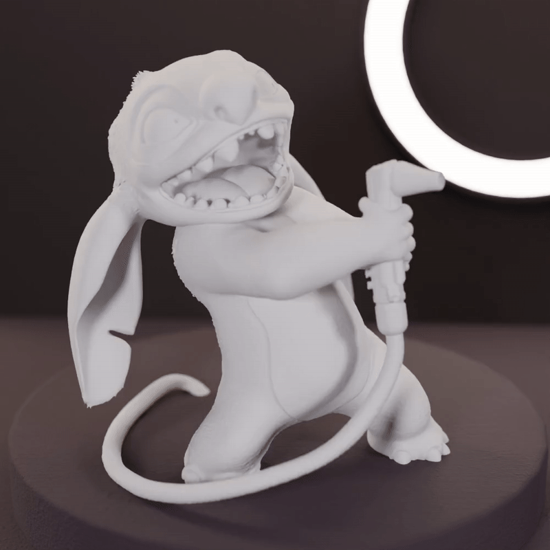 Stitch với Ống Nước Vườn – Tượng Trang Trí Đầy Năng Động - Thumbnail 2