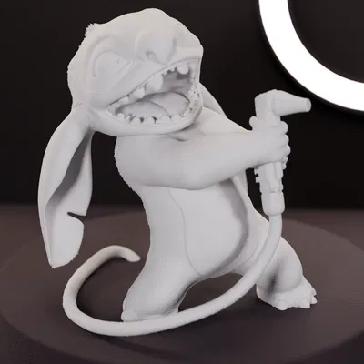 Stitch với Ống Nước Vườn – Tượng Trang Trí Đầy Năng Động