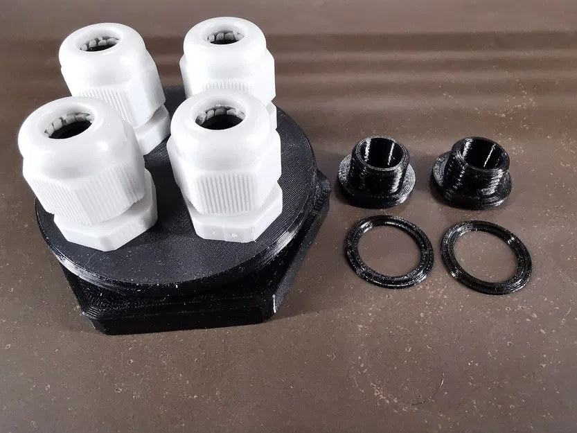 Bộ chuyển đổi bịt đầu PG42 sang 4 đầu nối cáp PG9 - Image 8