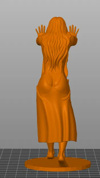 Mô hình 3D Cô gái đang đẩy - Image 2