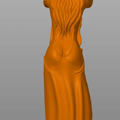 Mô hình 3D Cô gái đang đẩy