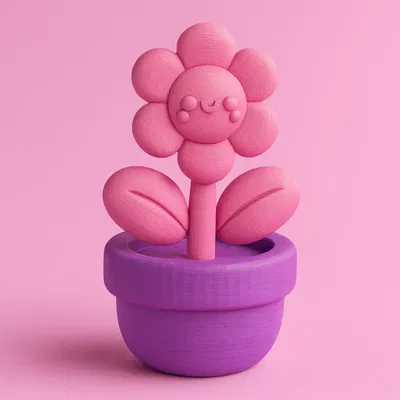 Mô hình Bông hoa Hạnh phúc trong chậu