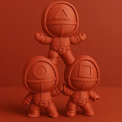 Bộ Ba Squid Game Dễ Thương