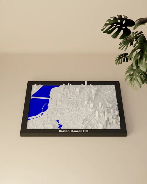 Boston, Beacon Hill, Hoa Kỳ - Mô hình thu nhỏ 3D - Image 2