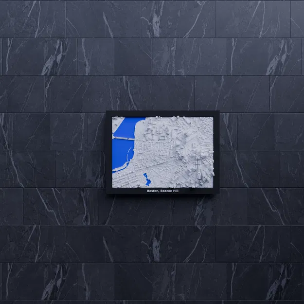 Boston, Beacon Hill, Hoa Kỳ - Mô hình thu nhỏ 3D - Image 7
